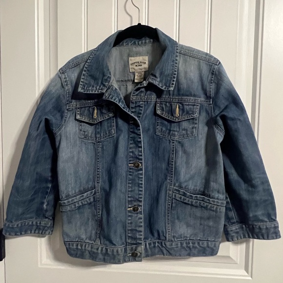 #7215. Canyon River Blues Women's 3/4 Sleeve Denim Jacket w/Pockets. Size L - Picture 1 of 11